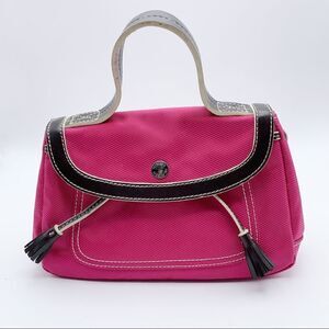 Tommy Hilfiger Small Pink w/Brown Handle Handbag‎